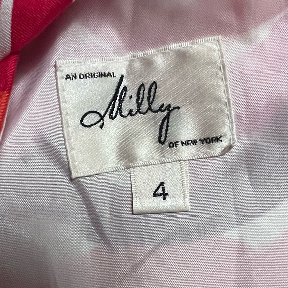 Original Milly Of New York Silk Dress size 4 Peekaboo Details High Neck Lined ZZ - Picture 13 of 13